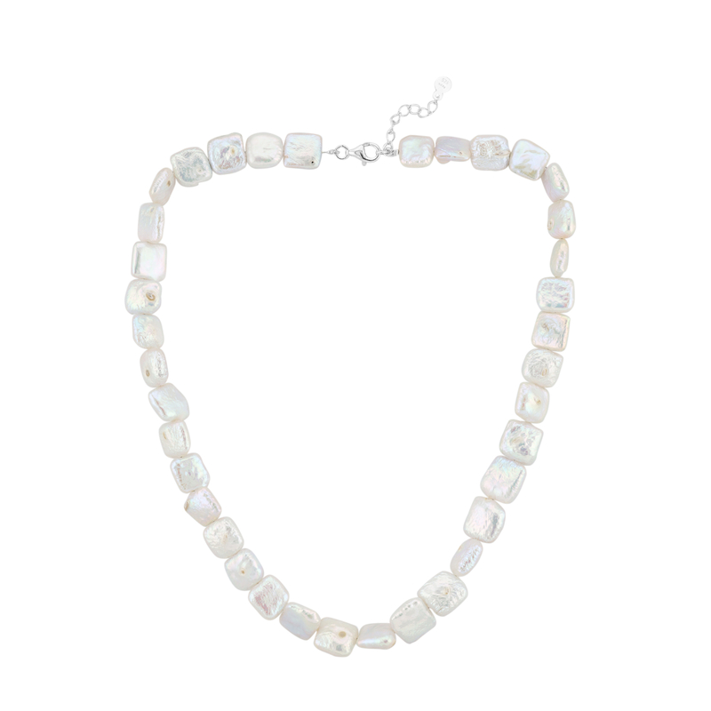 Keshi-Perlen-Silberhalskette (TPC)