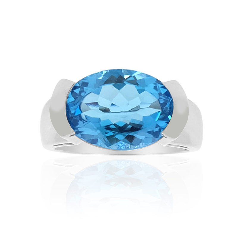 Marambaia-Topas-Silberring - Farbe: Blau