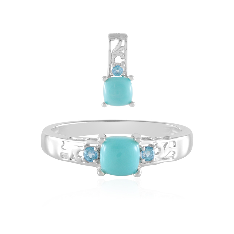 Sleeping Beauty-Türkis-Silberset (Faszination Türkis)