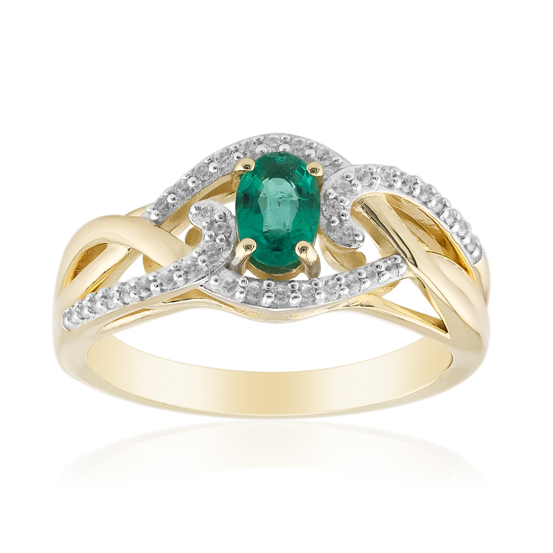 Sambia-Smaragd-Goldring (Rifkind 1894 Collection)