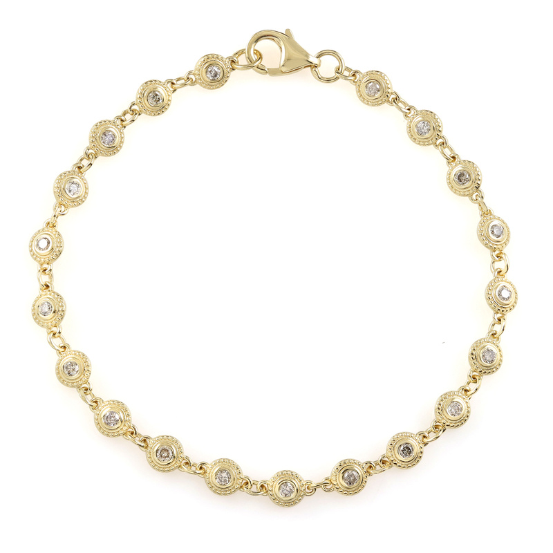 I2 Schokoladen-Brillant-Silberarmband I2 Schokoladen-Brillant-Silberarmband