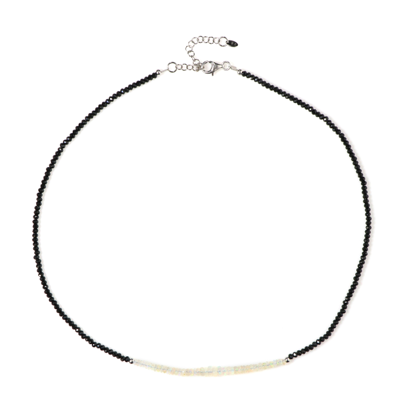 Edelstein-Silberhalskette