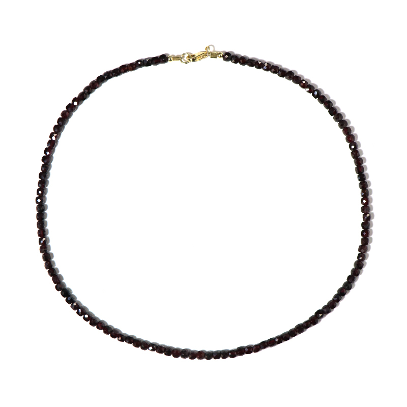 Mosambik-Granat-Silberhalskette