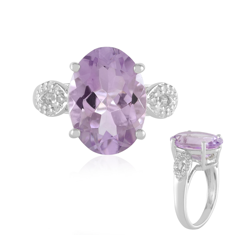 Lavendel-Amethyst-Silberring Lavendel-Amethyst-Silberring