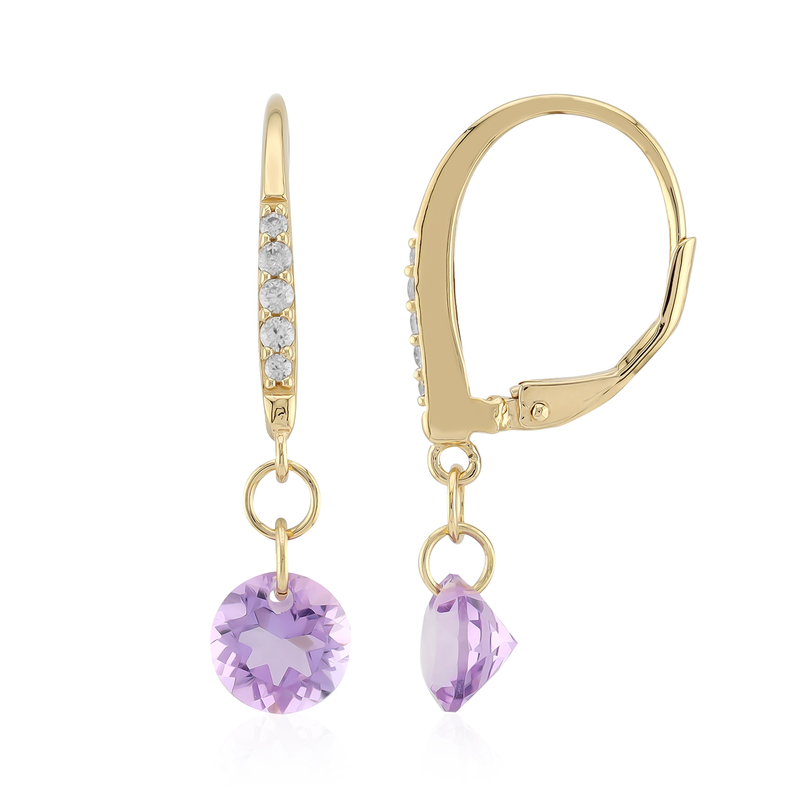 Amethyst-Silberohrringe