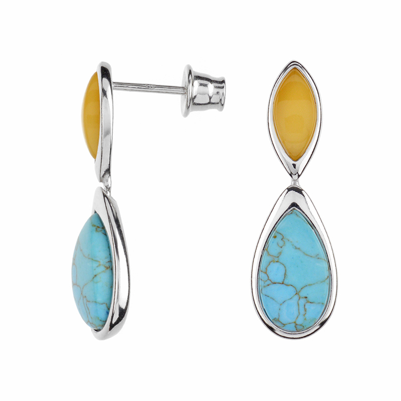 Türkis-Silberohrringe (dagen)