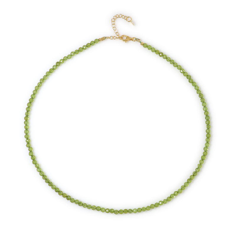 Peridot-Silberhalskette - Farbe: Grün