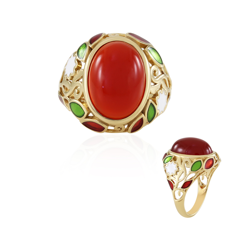 Karneol-Silberring (Adela Silber) - Farbe: Rot