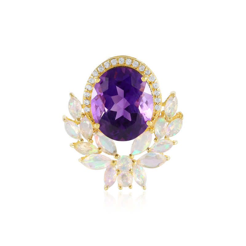 Marokkanischer Amethyst-Silberanhänger