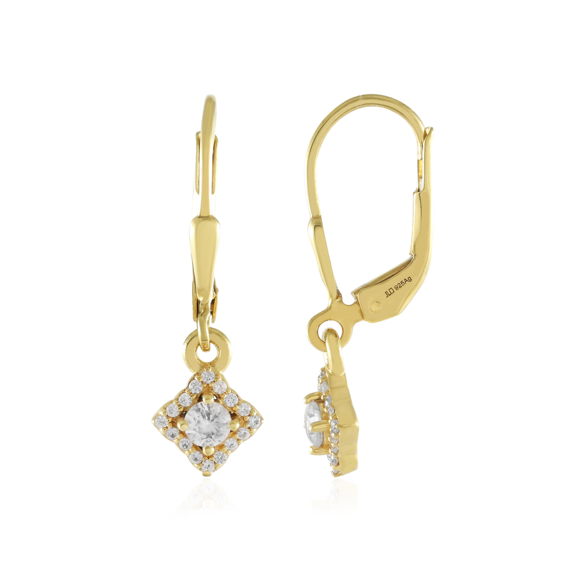 Zirkon-Silberohrringe