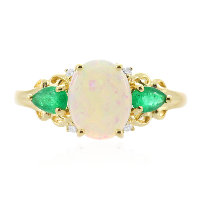 Australischer Opal-Goldring (CIRARI)