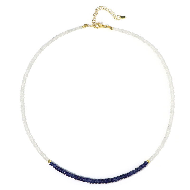 Saphir-Silberhalskette