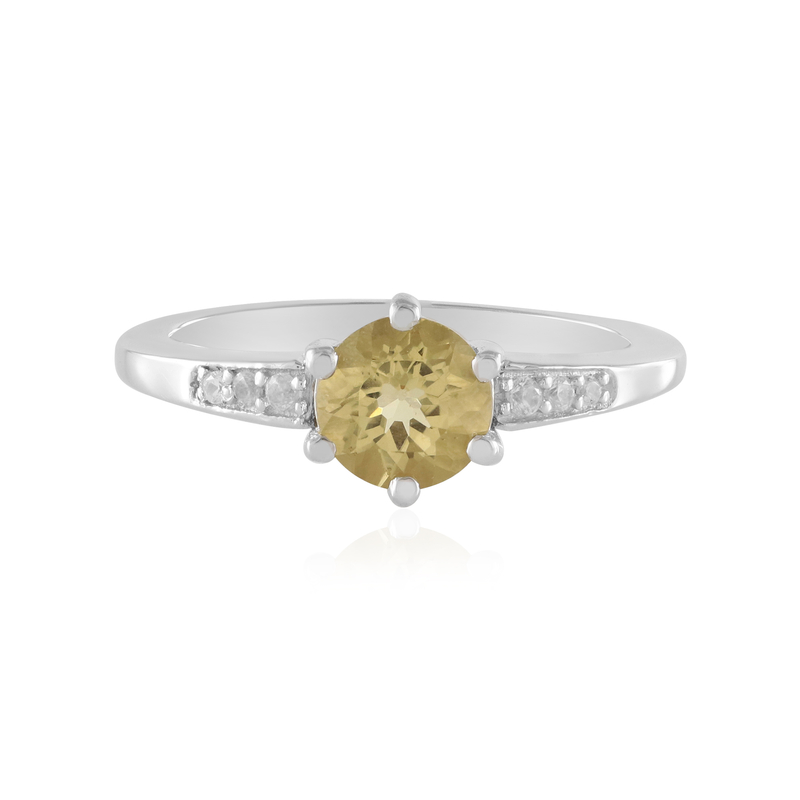 Gelber Beryll-Silberring