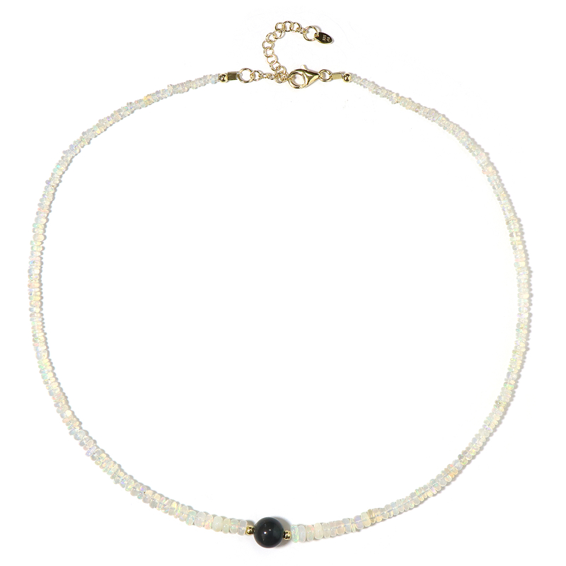 Opal-Silberhalskette Opal-Silberhalskette