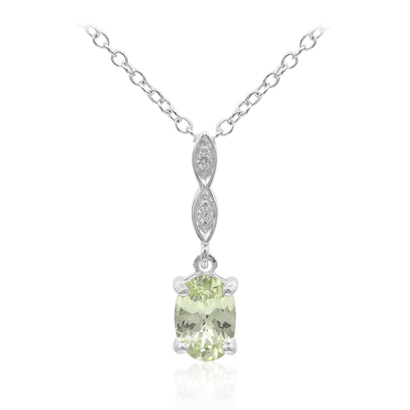 Tansania-Tsavorit-Silberhalskette