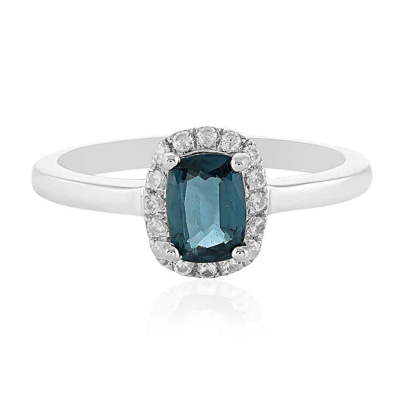 Petrol-Kyanit-Silberring Petrol-Kyanit-Silberring