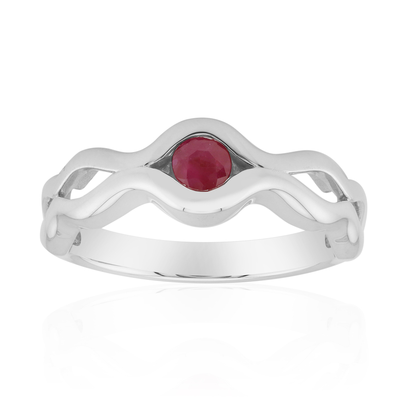 Burmesischer Rubin-Silberring (Pallanova) Burmesischer Rubin-Silberring (Pallanova)