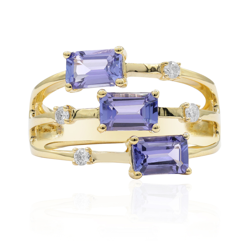 AAA-Tansanit-Goldring (CIRARI)