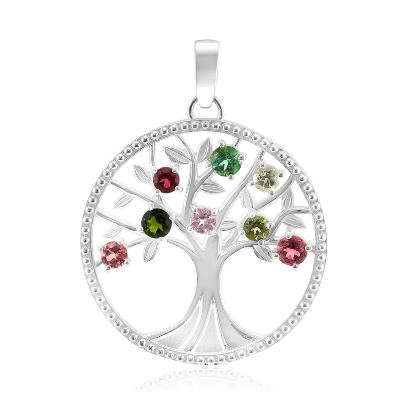 Brasilianischer Turmalin-Silberanhänger