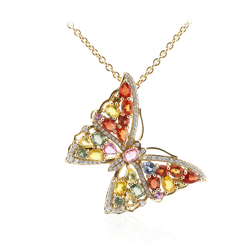 Saphir-Silberhalskette