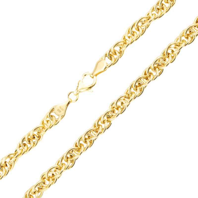 Silber-Singapurkette – 15,43 g – 45 cm – vergoldet