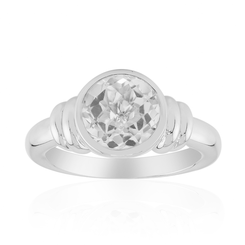 Weißer Quarz-Silberring (Remy Rotenier)