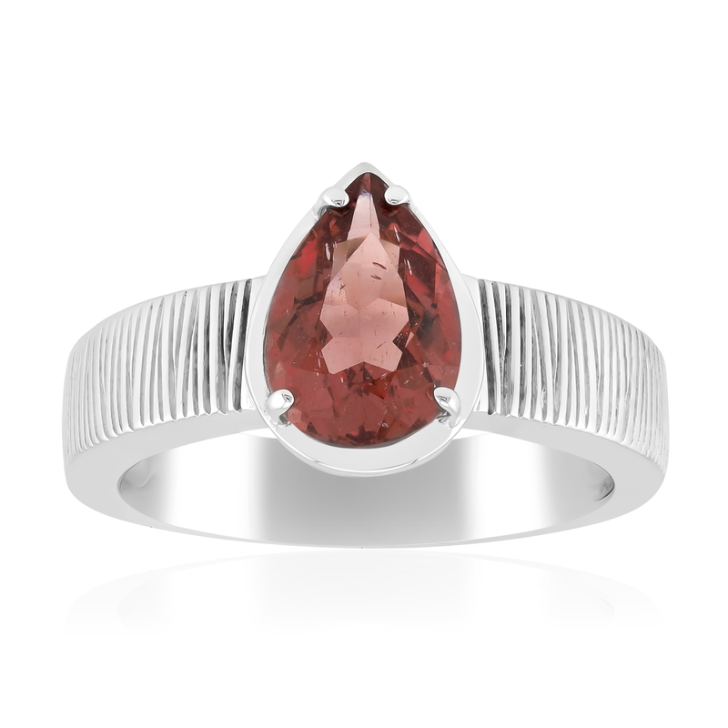 Roter Apatit-Silberring