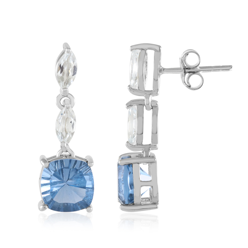 Farbwechsel-Fluorit-Silberohrringe