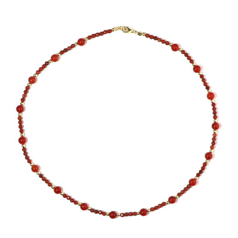 Edelstein-Silberhalskette Edelstein-Silberhalskette