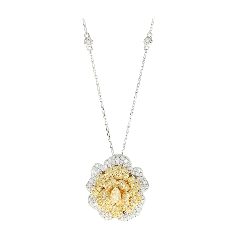 Gelber SI2 Brillant-Goldhalskette (CIRARI) Gelber SI2 Brillant-Goldhalskette (CIRARI)