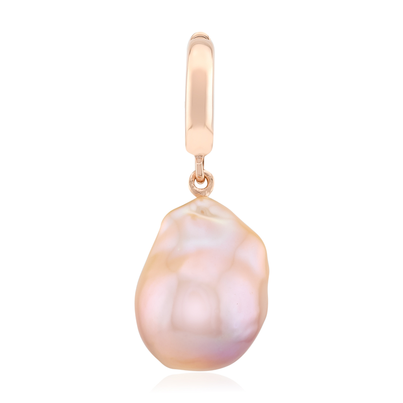 Pinkfarbene Süßwasserzuchtperlen-Silberanhänger (TPC)