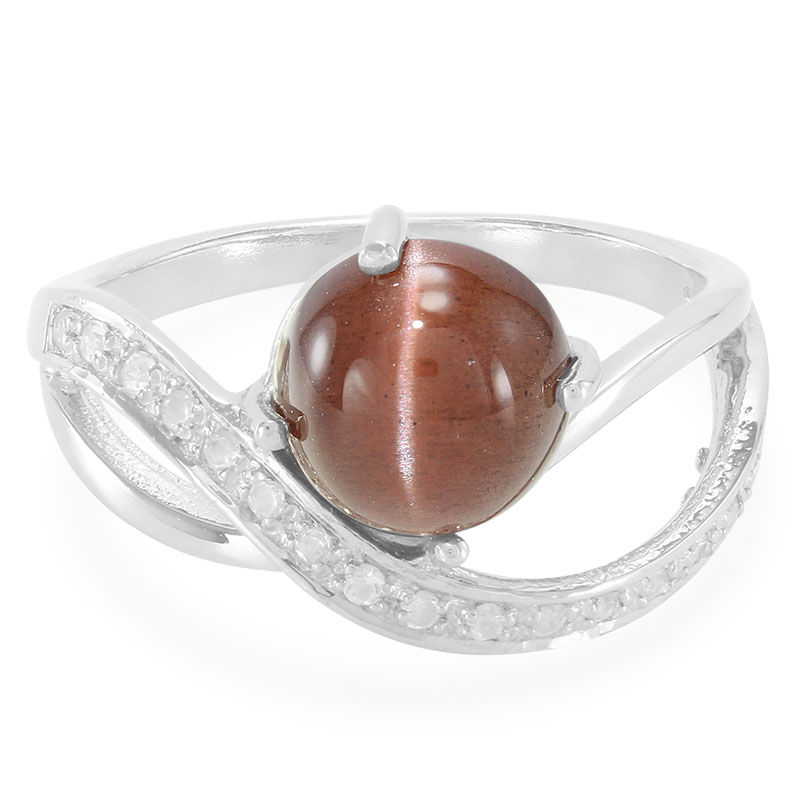 Skapolith-Katzenauge-Silberring