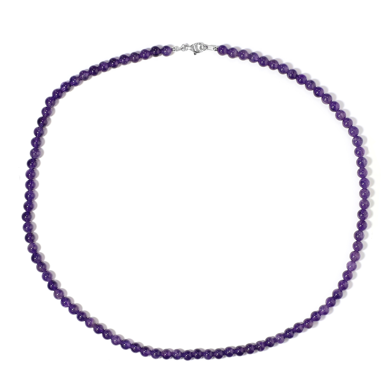 Sambia-Amethyst-Silberhalskette