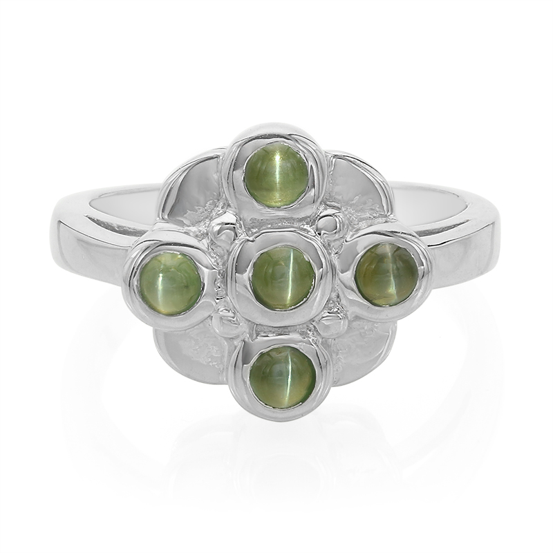 Alexandrit-Katzenauge-Silberring Alexandrit-Katzenauge-Silberring