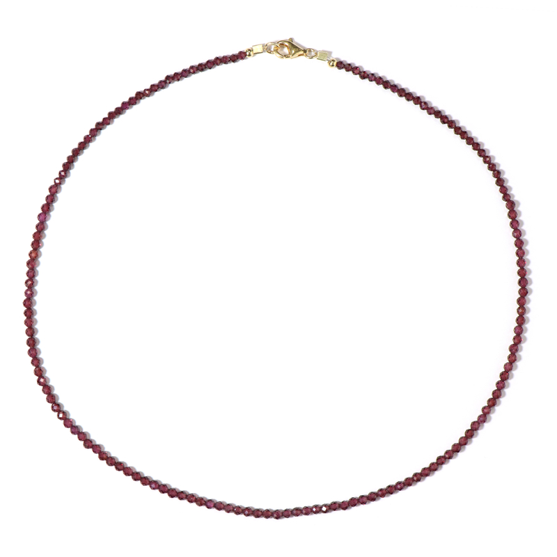 Mosambik-Granat-Silberhalskette