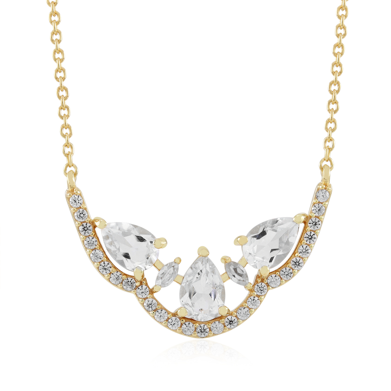 Petalit-Silbercollier
