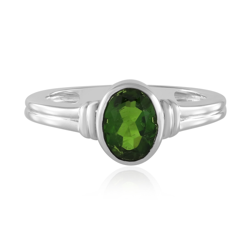 Russischer Diopsid-Silberring Russischer Diopsid-Silberring