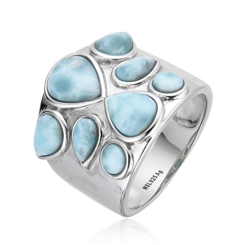 Larimar-Silberring