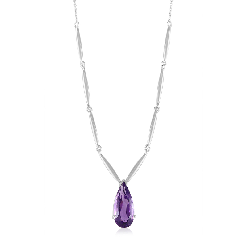 Sibirischer Amethyst-Silbercollier (de Melo)