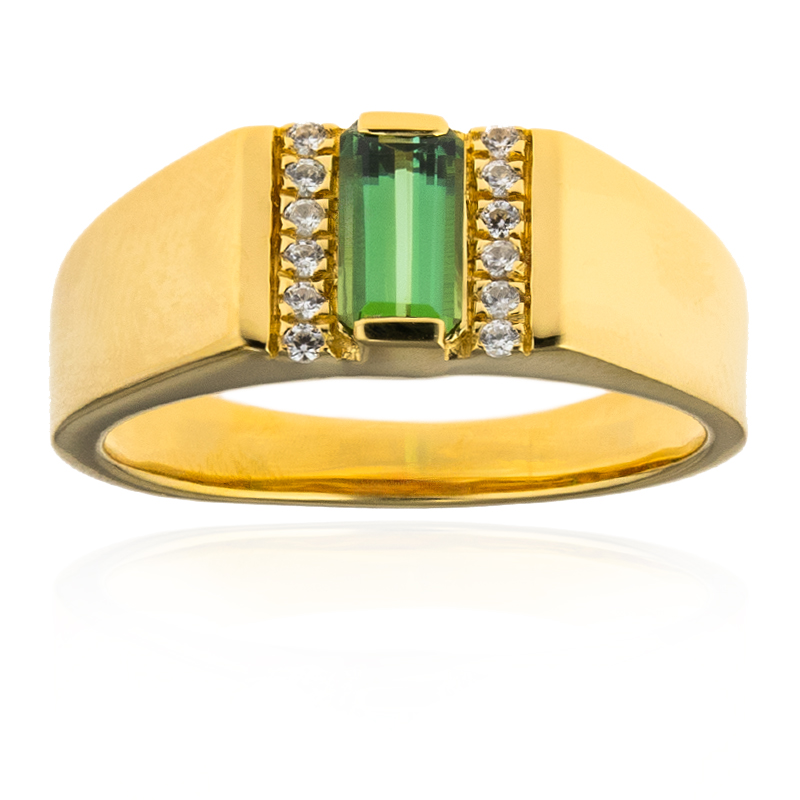 Grüner Benedito-Turmalin-Silberring (Adela Silber) Grüner Benedito-Turmalin-Silberring (Adela Silber)