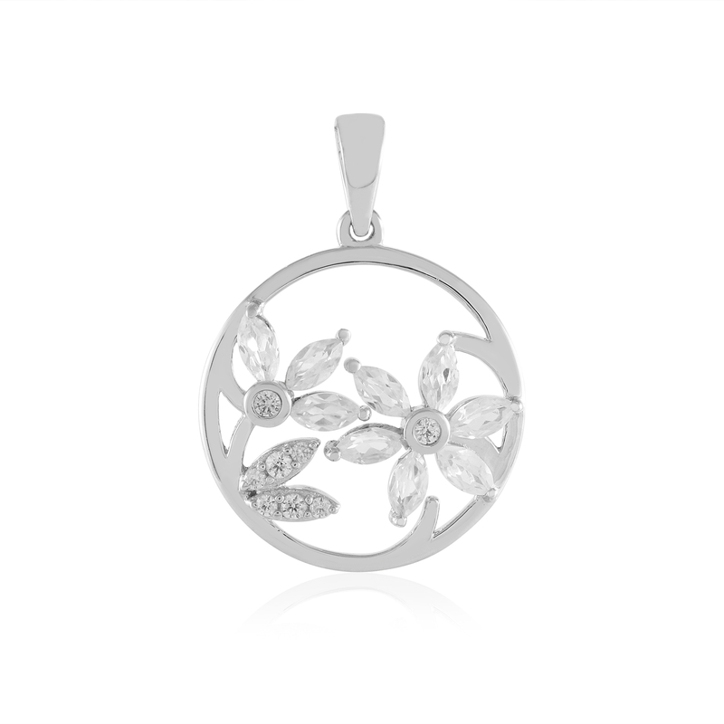 Zirkon-Silberanhänger