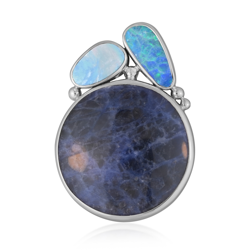 Sodalith-Silberanhänger (MONOSONO COLLECTION)