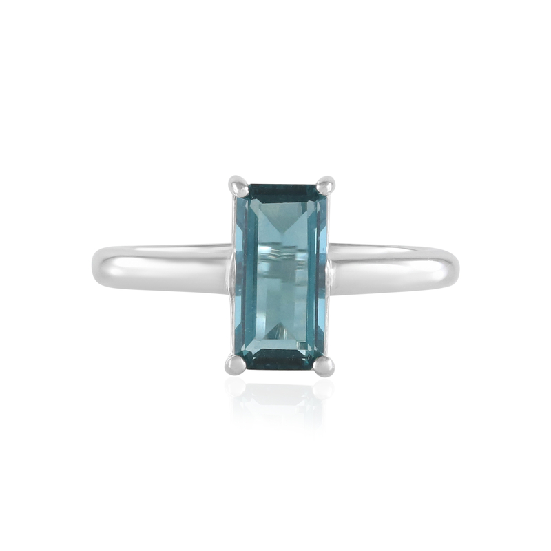 Petrolfarbener Fluorit-Silberring