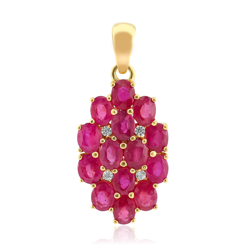 Madagaskar-Rubin-Silberanhänger