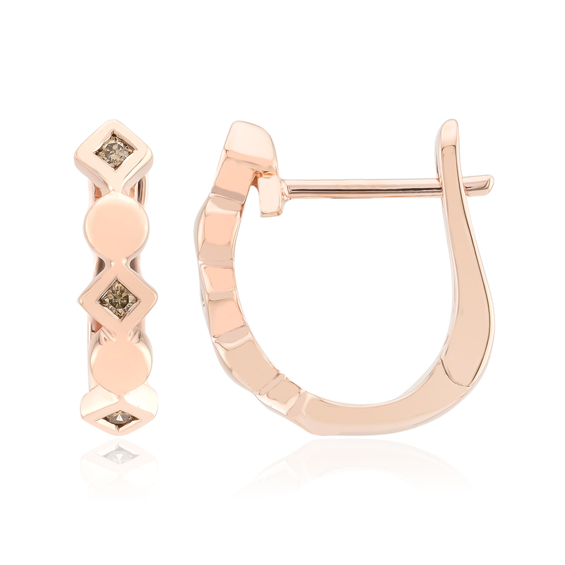 I1 Argyle-Rose de France-Brillant-Silberohrringe (Annette) I1 Argyle-Rose de France-Brillant-Silberohrringe (Annette)