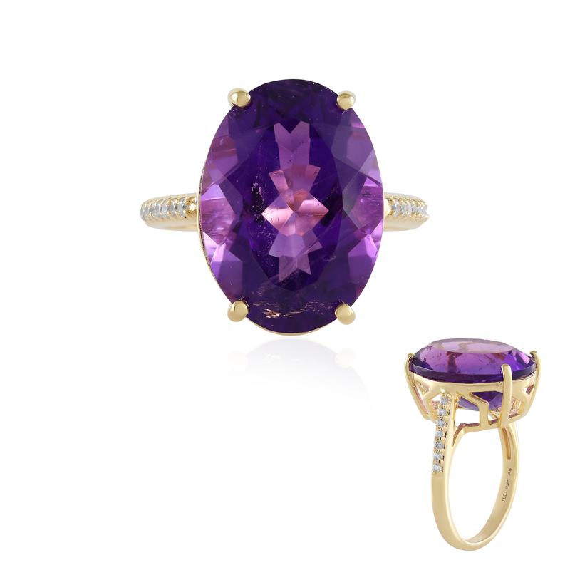 Sibirischer Amethyst-Silberring Sibirischer Amethyst-Silberring