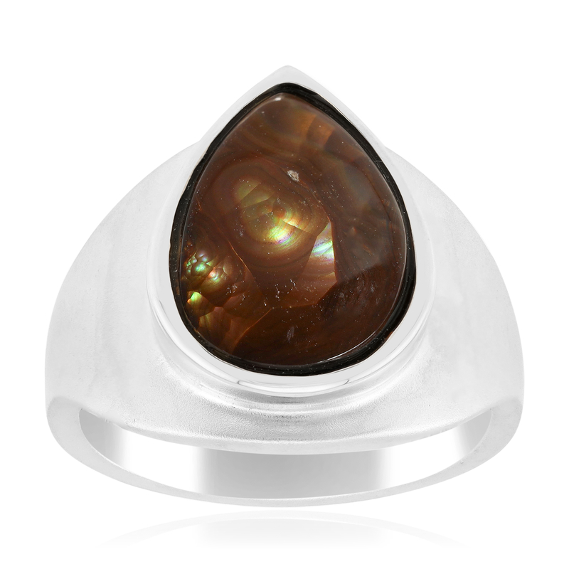 Feuerachat-Silberring - Farbe: Silber
