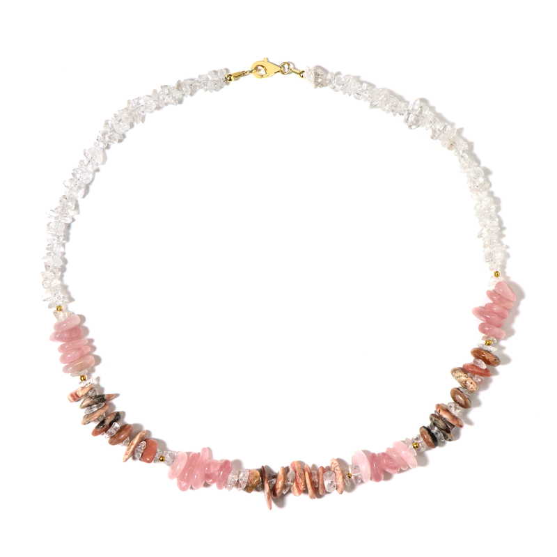 Edelstein-Silberhalskette