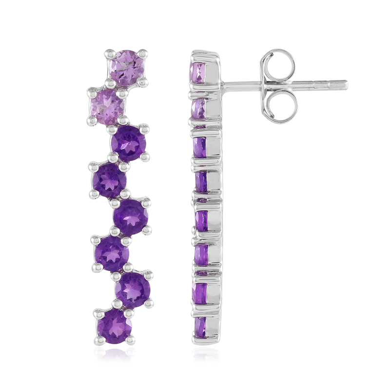 Amethyst-Silberohrringe