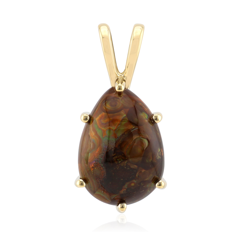 Feuerachat-Goldanhänger